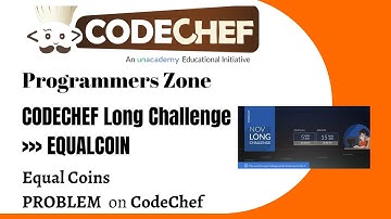 Equal Coins (EQUALCOIN) |  Codechef Long November | November Challenge 2021 Division 3