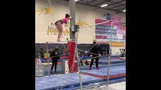 Level 8 comp bar routine. (My score was 9.525.)