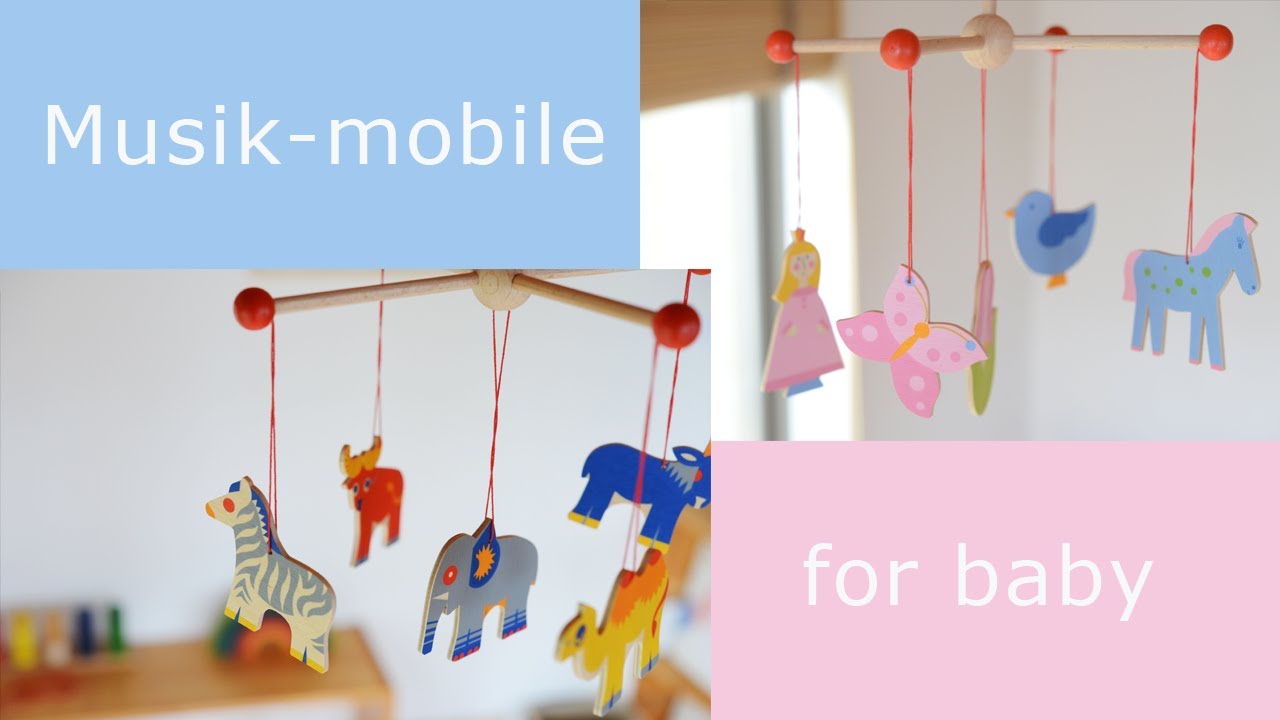 赤ちゃんのおもちゃ】ゼンマイ式の「回転オルゴール