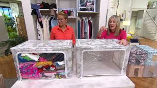 Periea Set of 2 Jumbo Collapsible Storage Boxes on QVC