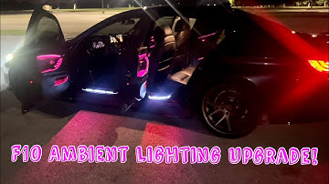Installatiehandleiding voor de BMW F10 Ambient Lighting Kit: transformeer uw interieur met 9 kleu...