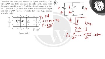 Consider the situation shown in figure (38-E17). The wires \( P_{1} Q_{1} \) and \( P_{2} Q_{2} ...