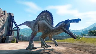 Jurrasic World Evolution#7 Indoraptor VS Spinoraptor VS Spinosaurus VS Velociraptor