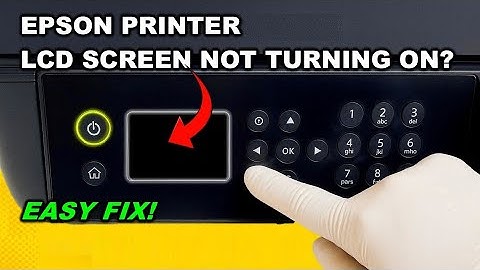 ✅ Epson Printer LCD Screen Not Turning On | Black Screen? Easy Fix Tutorial!
