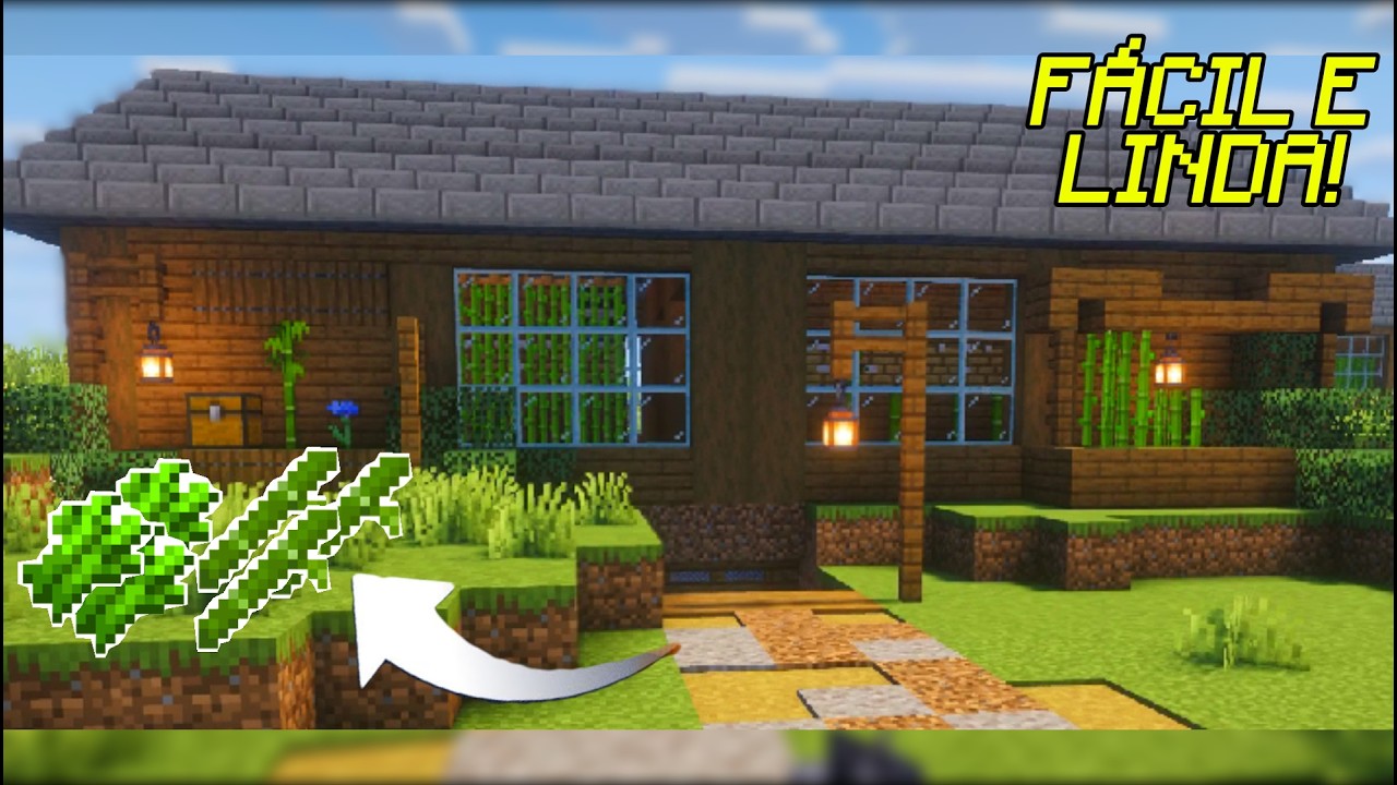 FARM DE CANA E BAMBU 2 EM 1 PARA SEU INÍCIO NO MINECRAFT
