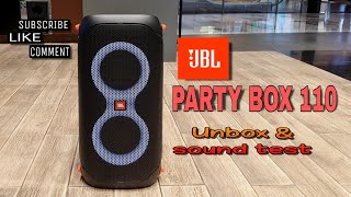 JBL Partybox 110 Unboxing & soundtest