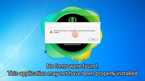 no fonts were found coreldraw 2019