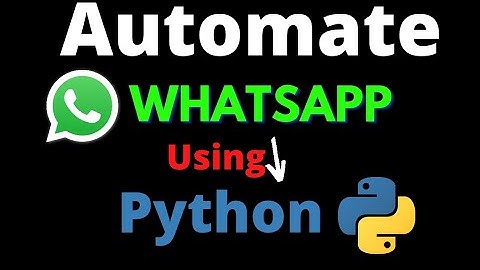 Automate WhatsApp using python (just 2 lines code)