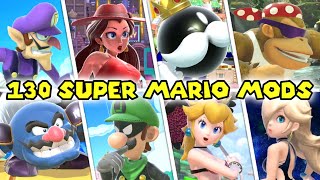 130 Mario Characters & Skins | 1 Minute Mods Shorts Compilation ( Super Smash Bros. Ultimate)