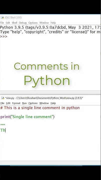 multi line comment python || #shorts - YouTube