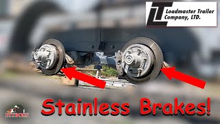 DeeMaxx Stainless Boat Trailer Brakes on the Loadmaster Galvanized Trailer