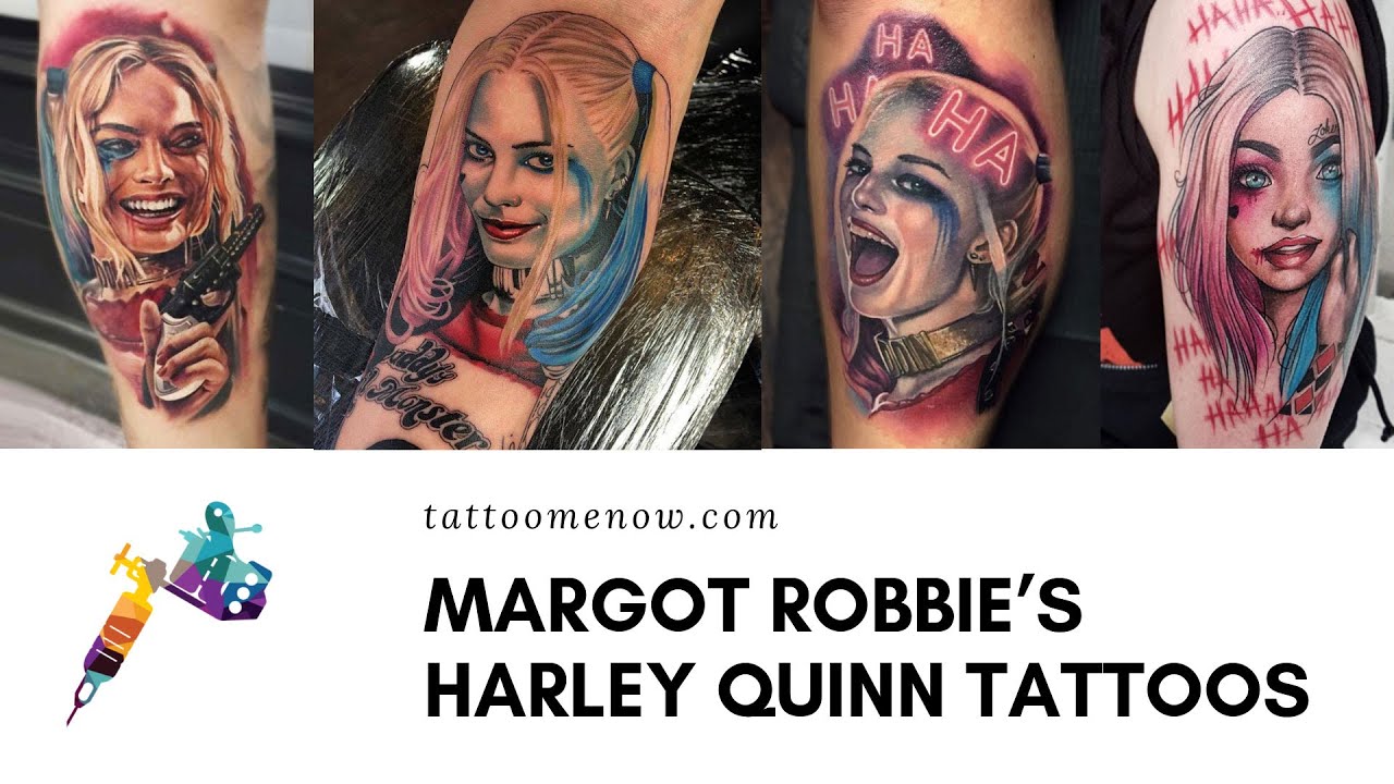 Harley Quinn Tattoos (Margot Robbie) - YouTube