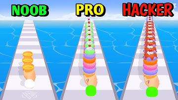 NOOB vs PRO vs HACKER - Ice Cream Stack Runner Games