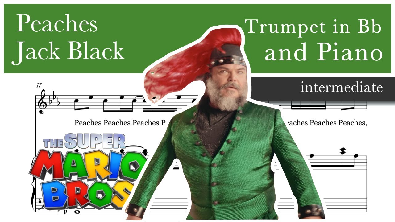 Jack Black - Peaches (from The Super Mario Bros. Movie) - Piano Tutorial 