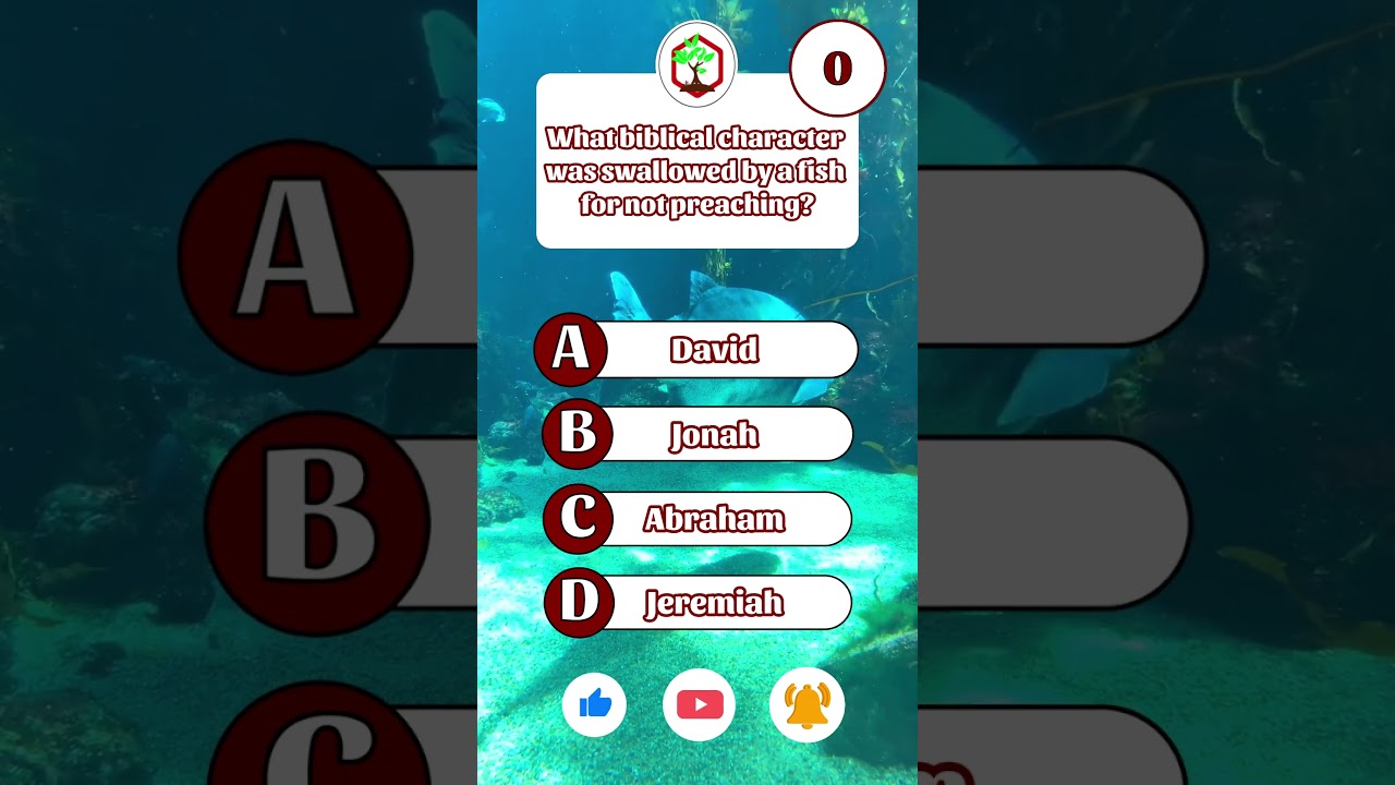 Christian Quiz | What Biblical Character Was Swallowed By A Whale? | #quiz