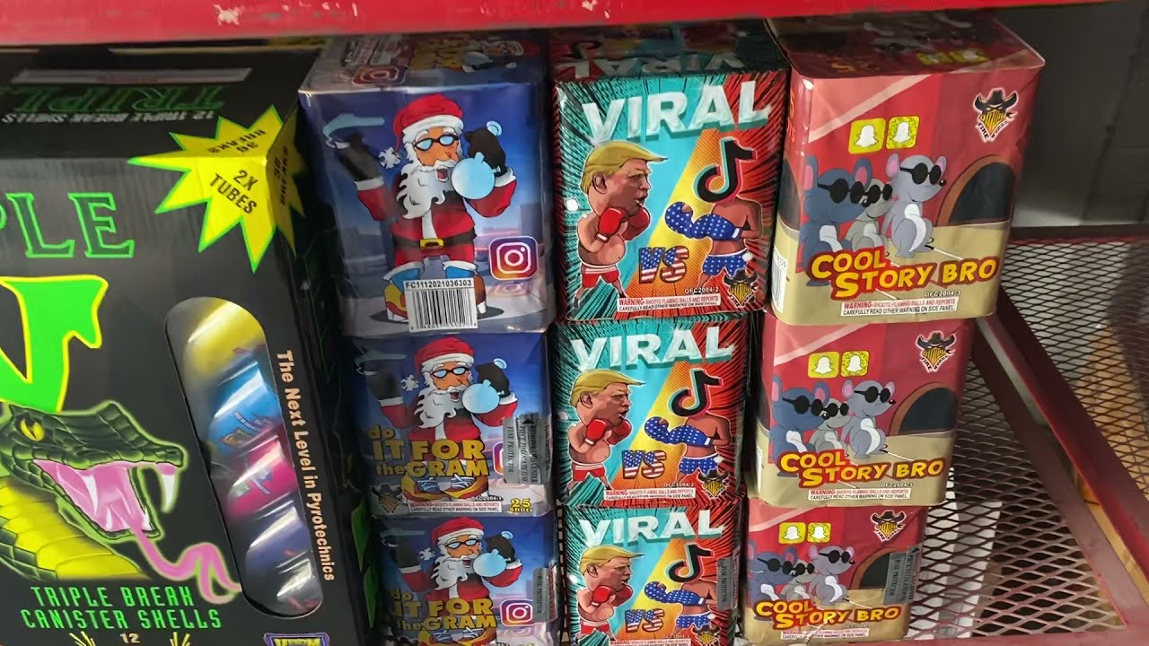 Магазин фейерверков Outlaw Pyro в Парампе, Невада. Обзор продукции. Октябрь 2021 г.