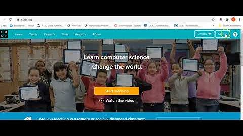 Signing in to Code org
