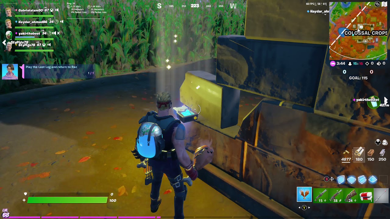 Find the Thief, Play the Last Log and Return To Raz Location - Fortnite