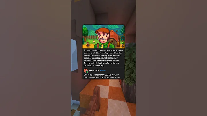 Stardew Valley Mayor Tumblr Post 😌