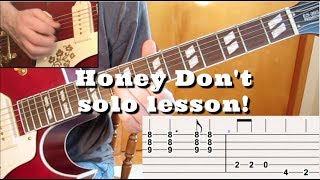Rockabilly guitar lesson: Honey Don’t [slow with tabs!] chords