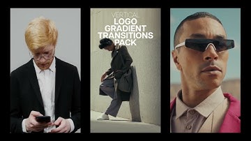 Vertical Logo Gradient Transitions Pack 2025 for After Effects Template