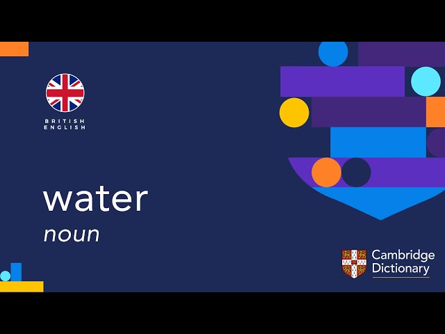 WATER  Pronunciation in English