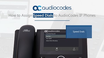 How to Assign Speed Dials to AudioCodes IP Phones