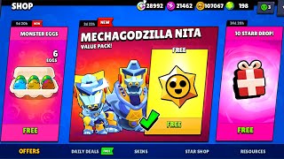 MECHAGODZILLA GIFTS!!!!🎁🎁🎁 - brawl Stars rewards screenshot 3