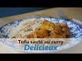 Recette vegan facile  rapide  178 kcal  tofu saut au curry  riche en protines omga 3 et fer