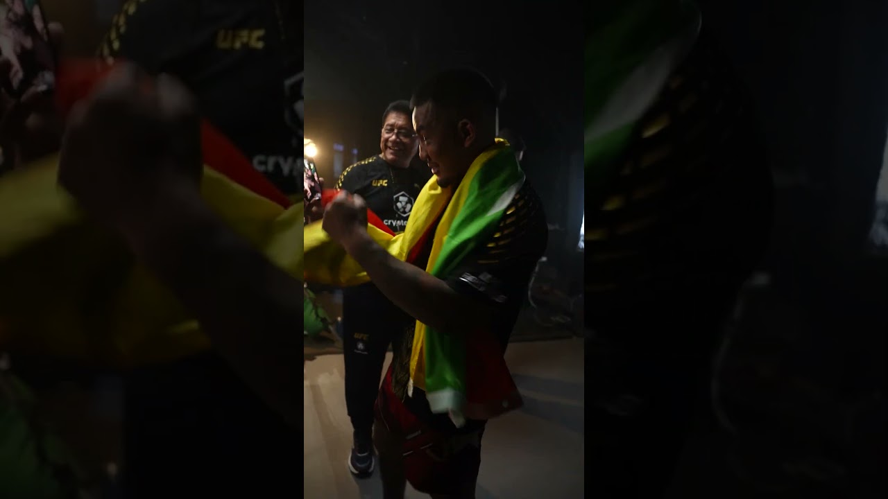 Joshua Van reacts to getting a bonus 🤩 #ufc331