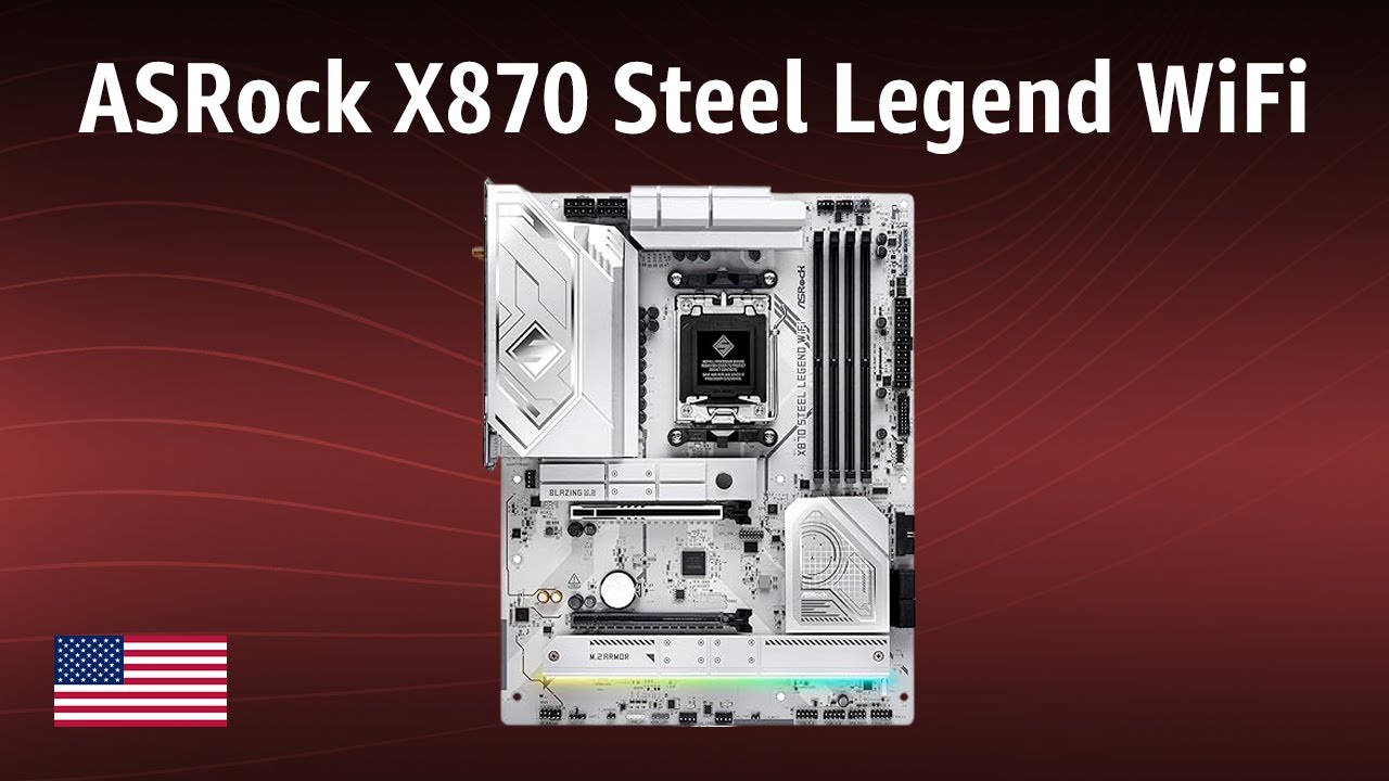 Motherboard ASRock X870 Steel Legend WiFi REVIEW - YouTube