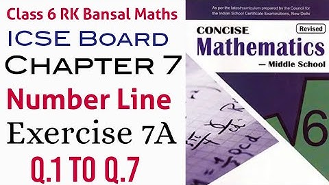 Exercise 7A Class 6 Maths ICSE Board Selina Publisher