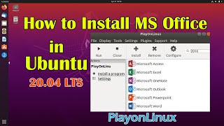 how to install ms office in ubuntu | ubuntu 20.04 lts | ms office linux