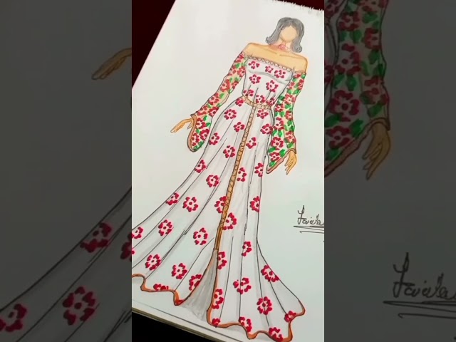 fashion illustration beautiful dress #drawing #follow #fashionstyle #fashionillustration