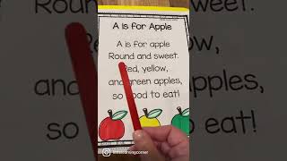 A is for Apple poem for kids