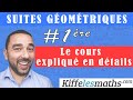 Suite géométrique. Suites géométriques. Cours expliqué en détails.