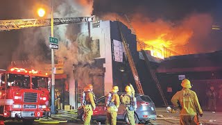 Greater Alarm  Commercial Fire Downtown Los Angeles
