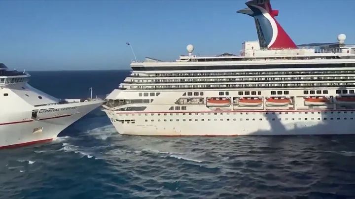 Video shows cruise ships colliding