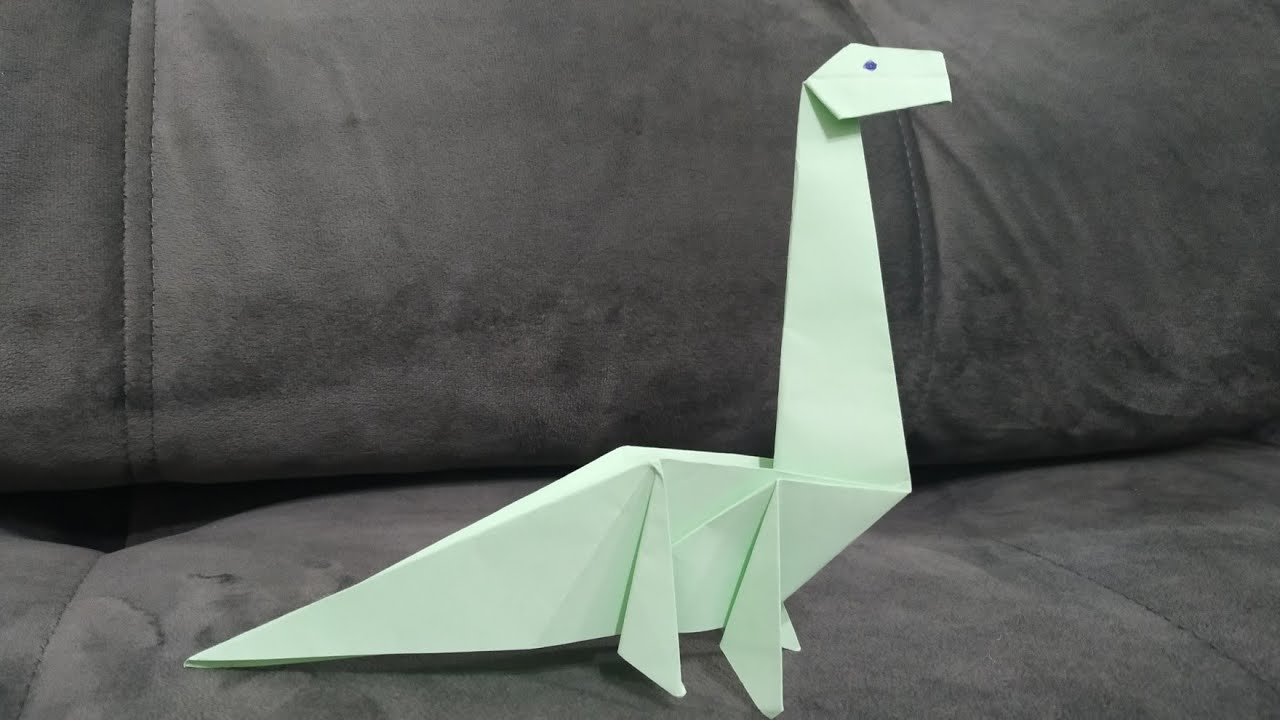 Como fazer um DINOSSAURO DE PAPEL - Tutorial muito fácil!!! - YouTube