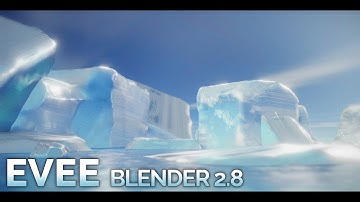Blender EEVEE Realtime Test : Snow/Ice material and animation.........