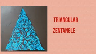 Zentangle pattern #Triangle Shape Zenangle