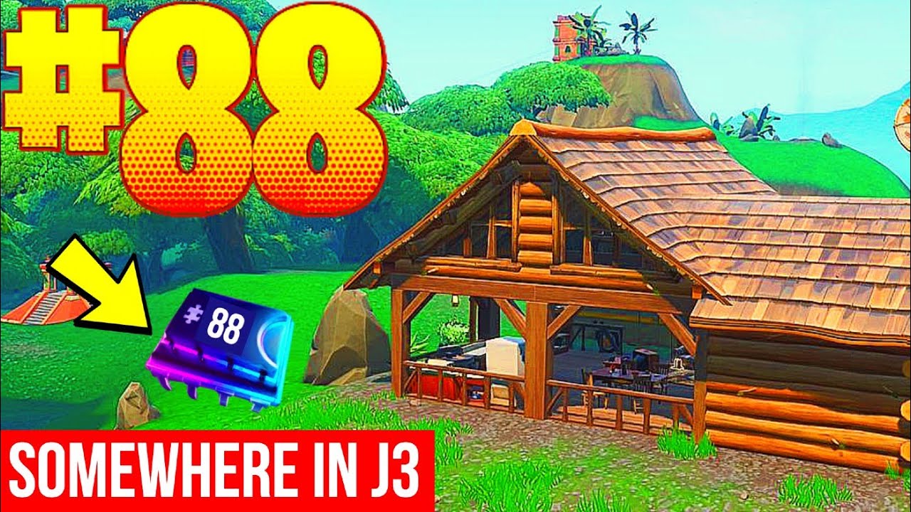 Fortbyte #88 Location Found Somewhere Within Map Location J3 - Fortnite Fortbyte Challenge Guides