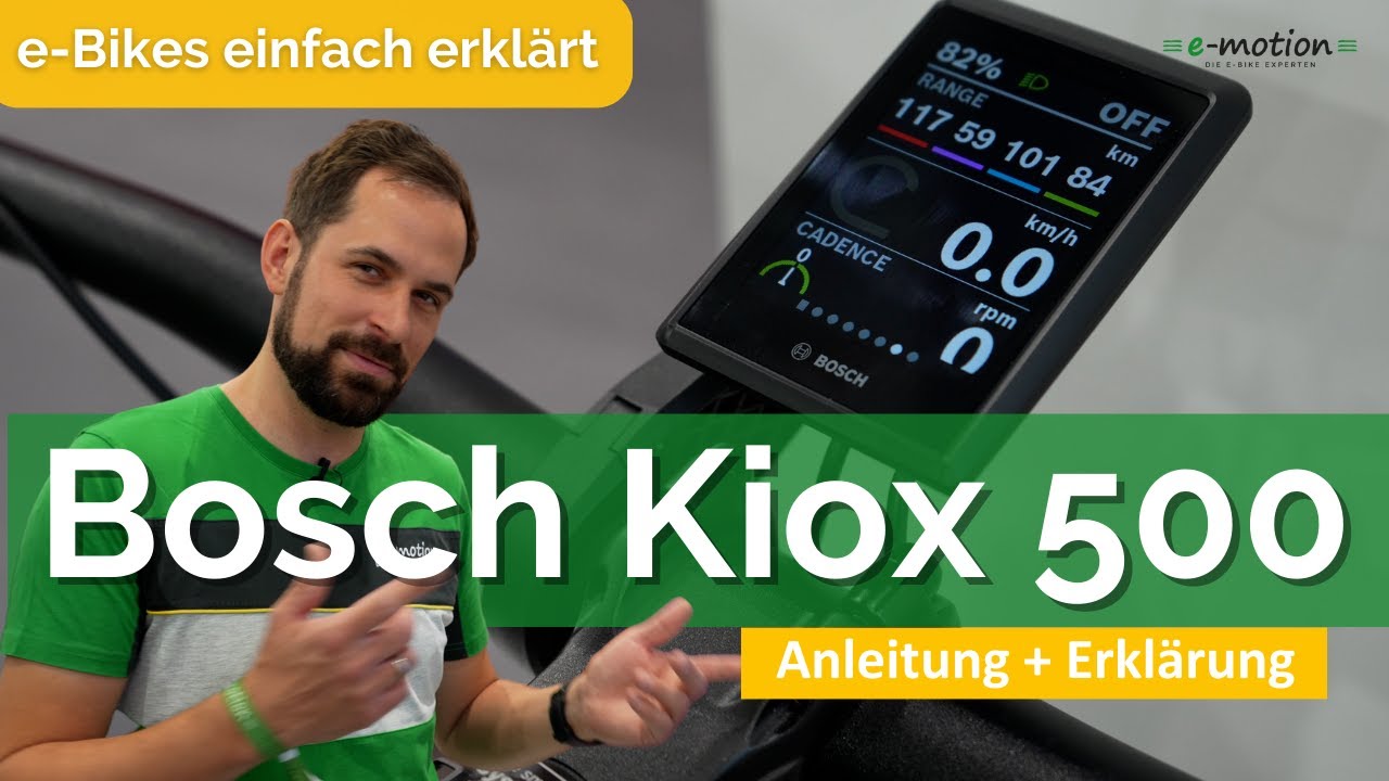 Bosch Kiox 500 Display Bedienungsanleitung & Erklärung 🆕 ✓ 