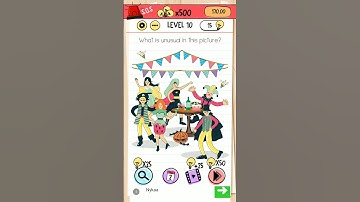 what is unusual in this picture? brain test walkthrough level 10