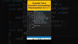 Function Overloading with Examples in C++ | Part 8 #youtubeshorts #ytshorts