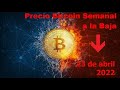 Precio Bitcoin Semanal, 23 de abril 2022