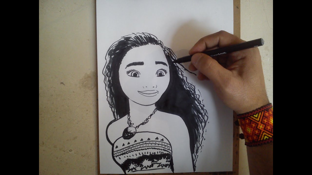 Como Dibujar A Moana How To Draw Moana Youtube