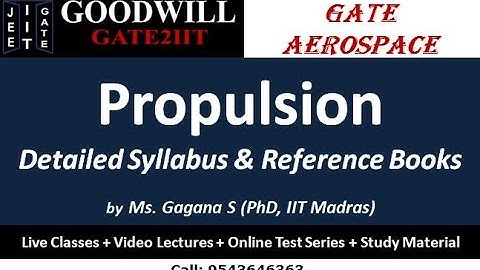 GATE AEROSPACE Engineering Lectures - Propulsion syllabus and books I GATE AEROSPACE Class Videos