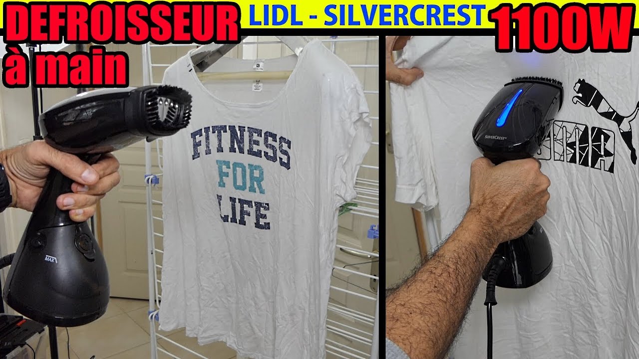 Défroisseur à main LIDL SILVERCREST 1100W Steam Brush Dampfbürste Spazzola  a vapore - YouTube