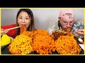 MOUTH ON FIRE🔥 FIRE NOODLES ft. TEDDY SWIMS l MUKBANG